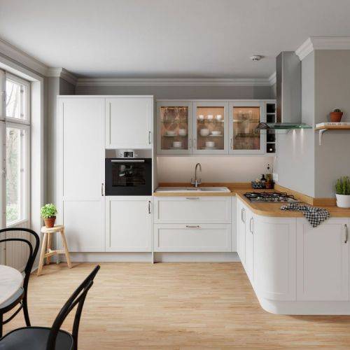 Shaker 11 Kitchen - Stock - White