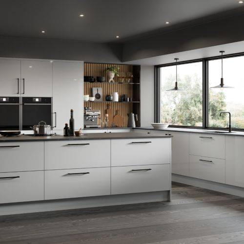 Slab 22 Kitchen - MTO - Ultragloss Light Grey