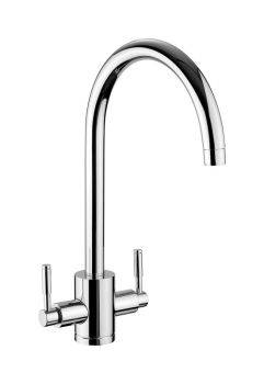 Rangemaster Aquatrend Dual Lever, C-Spout, Kitchen Mixer Tap