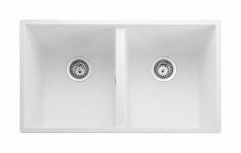 Double Bowl Undermount Sink, Igneous Granite, Rangemaster Oridian
