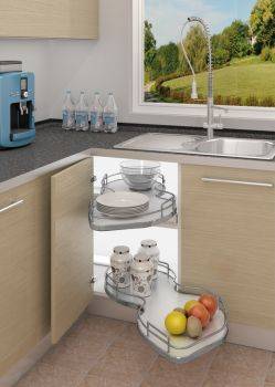 Corner Pull Out Shelving Unit for Cabinet Widths 800-1000 mm, Nuvola
