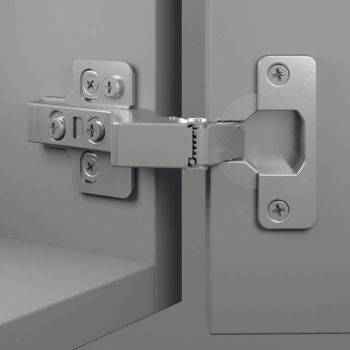 Hafele Metalla 310, 45 degree click on soft close kitchen cabinet hinge - Nickel plated
