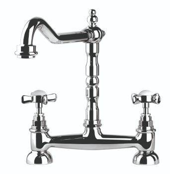 Clearwater Baroc, Dual Lever, Country Style Spout, Traditional Belfast Bridge Kitchen Tap