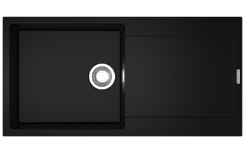 Clearwater Carina Granite 480 mm Single bowl Large Inset Kitchen Sink with drainer