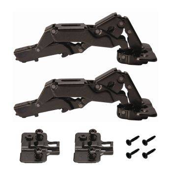 Set of 2 Hafele Metalla 310, 155 degree click on soft close kitchen cabinet hinges - Black Nickel plated