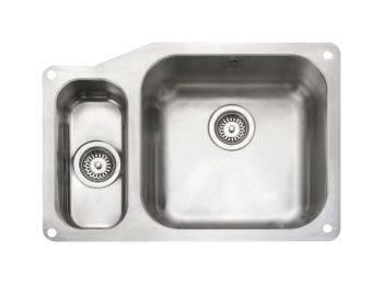 Rangemaster Atlantic Classic Polished Stainless steel 1.5 bowl Undermount Kitchen Sink - UB4015