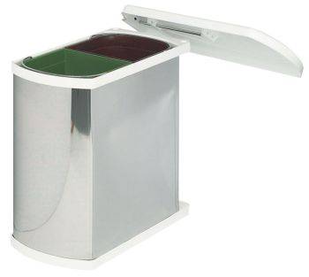 Hailo Duo - 450 mm door, 2 x 8L bin - swing out kitchen cupboard bin