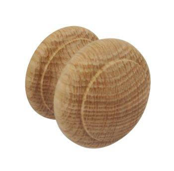 End Grain 44mm Oak Kitchen Door Turned Knob