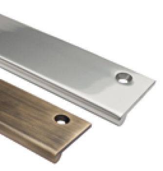 Edge Pull Handle, Solid Brass, 68 x 4 mm, Length 50-200 mm