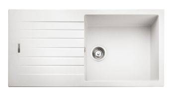 Rangemaster Andesite Granite 480 mm Single bowl Inset Kitchen Sink with drainer - AND1051