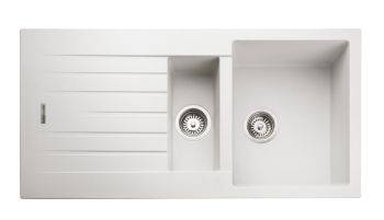 Rangemaster Andesite Granite 1.5 bowl Inset Kitchen Sink with drainer - AND1052