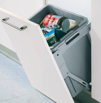 Waste Bin, Tilting, 30 Litres - 500 mm door