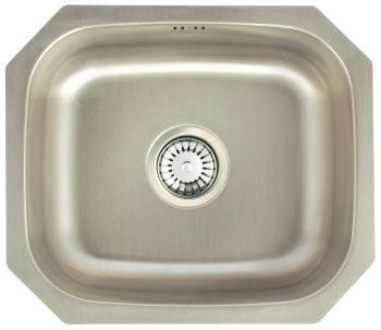 Häfele Calder Polished Stainless steel 165 mm Undermount Kitchen Sink