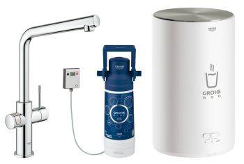 Grohe Red II Duo L-Spout 3 Litres Instant Hot Water and Mixer Tap