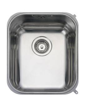 Rangemaster Atlantic Classic Polished Stainless steel 350 mm Undermount Kitchen Sink - UB35