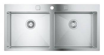 Grohe K800 Stainless steel 2 bowl Inset or Undermount Kitchen Sink - 31585SD1