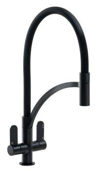 Abode Genio Professional C-Spout Dual Lever with Pull Out Spray Mixer Tap