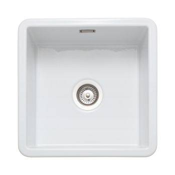 Rangemaster Rustique White Ceramic 400mm Undermount or Insetmount Kitchen Sink