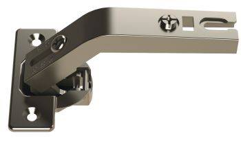 Hafele Metalla 310, 135 degree slide on soft close kitchen cabinet hinge - Nickel plated