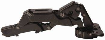 Hafele Metalla 310, 155 degree click on soft close kitchen cabinet hinge, for full overlay mounted doors - Black Nickel Plated