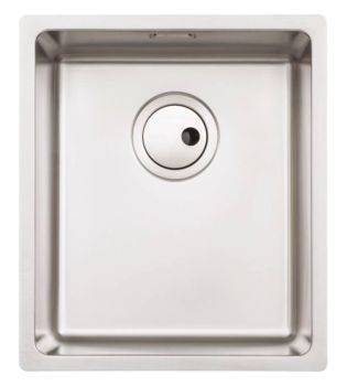 Abode Matrix R15 Brushed Stainless steel 340 mm Inset or Undermount Kitchen Sink