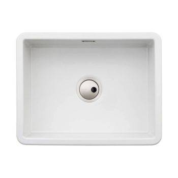 Abode Sandon White Ceramic 401 mm Inset or Undermount Kitchen Sink