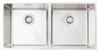 Hafele Lido Satin Stainless steel 2 bowl Undermount Kitchen Sink