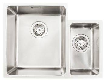 Hafele Murano Satin Stainless steel 1.5 bowl L-Shape Undermount Kitchen Sink