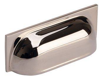 Albury Brass Kitchen Door Cup Pull Handle
