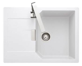 Rangemaster Mayon Granite 365 mm Single bowl Inset Kitchen Sink with drainer
