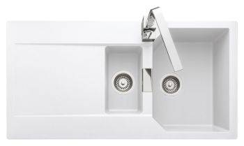 Rangemaster Mayon Granite 1.5 bowl Inset Kitchen Sink with drainer