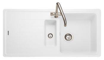 Rangemaster Elements Granite 1.5 bowl Inset Kitchen Sink with drainer