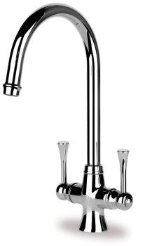 Clearwater Regent, Dual Lever, Swan Neck, Kitchen Mixer Tap
