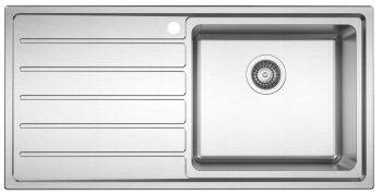 Clearwater Solar Stainless Steel Large Single Bowl & Drainer Inset Kitchen Sink