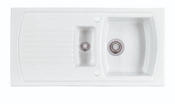 Clearwater Sonnet Ceramic 1.5 bowls Inset Kitchen Sink
