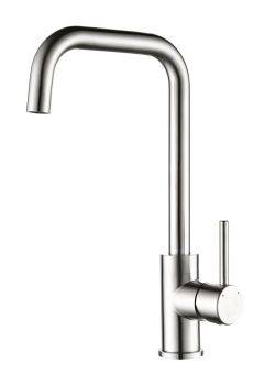 The1810 T523 Alpsee stainless steel kitchen tap with square U-spout and single-lever mixer control