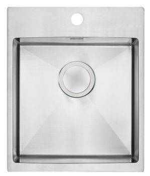 Clearwater Urban Brushed Stainless steel 400 mm Inset Kitchen Sink