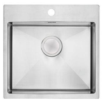 Clearwater Urban Brushed Stainless steel 500 mm Inset Kitchen Sink