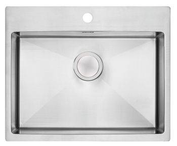 Clearwater Urban Brushed Stainless steel 610 mm Inset Kitchen Sink