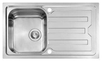Clearwater Vivasilk Stainless Steel Single Bowl &  Inset Kitchen Sink - Stainless Steel