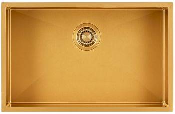 Clearwater Volta Brass Stainless steel 650 mm Large Inset or Undermount Kitchen Sink