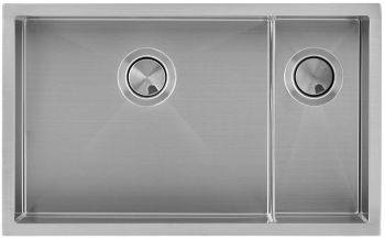 Clearwater Volta Brushed Stainless steel 1.5 bowl Inset or Undermount Kitchen Sink - 735mm