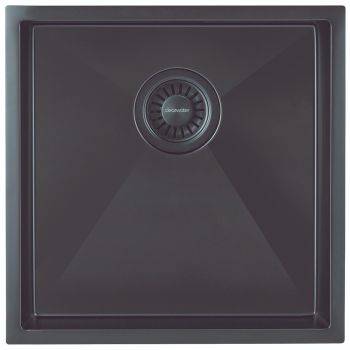 Clearwater Volta Black Stainless steel 400 mm Inset or Undermount Kitchen Sink
