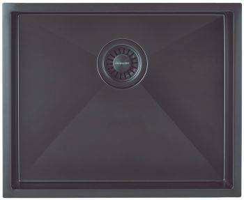 Clearwater Volta Black Stainless steel 500 mm Inset or Undermount Kitchen Sink