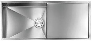 Clearwater Vortex Brushed Stainless steel 475 mm Single bowl Large Undermount Kitchen Sink with drainer