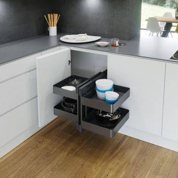 Vauth Sagel Cor Flex Pull Out Corner Unit, Complete Set, Planero Baskets